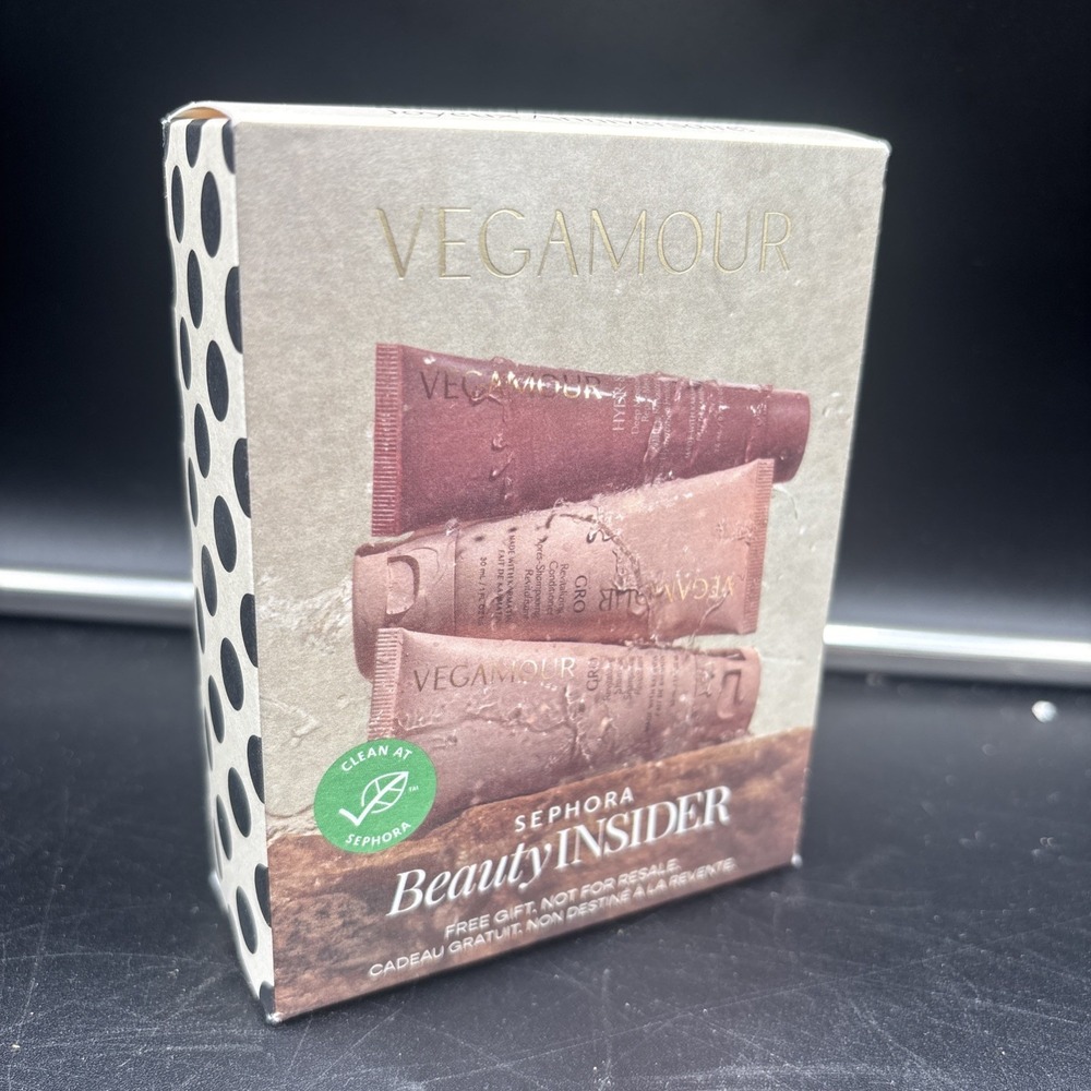 NEW Sephora Beauty Insider Gift VEGAMOUR Shampoo + Conditioner + Mask Travel Set